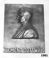 Pamětní deska Klementa Gottwalda na 2. základní škole v Chebu 